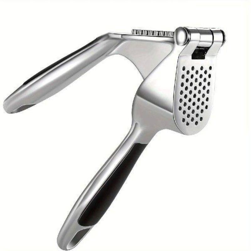 Heavy Duty Zinc Alloy Garlic Press Ergonomic Non-slip Handle Durable Ginger Crusher for Home Meal Preparation