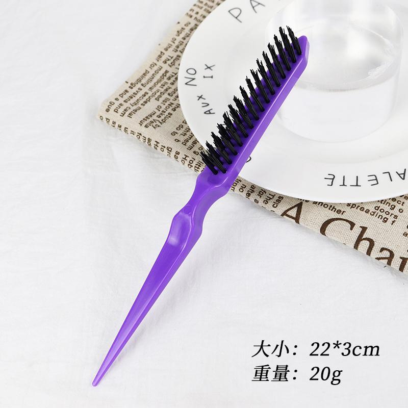1 professional plastic thickened pointed tail anti-static back tearing hair brush, hair styling tool brush