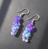 Natural Blue Ethiopian Opal Earrings, 925 Silver & Gold Multi Fire Opal Beads