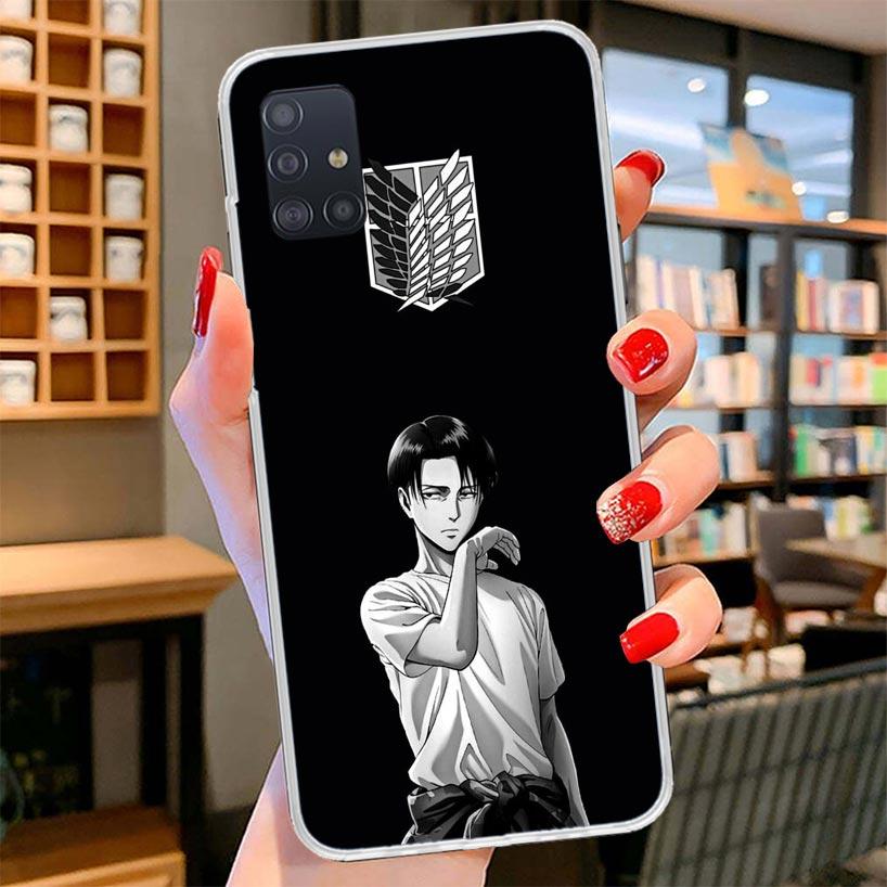 Attack Levi Cover Phone Case For Samsung Galaxy A12 A22 A32 A52 A72 A02S Phone Case Note 20 Ultra 10 S10 Plus A51 A71 A50S A20S
