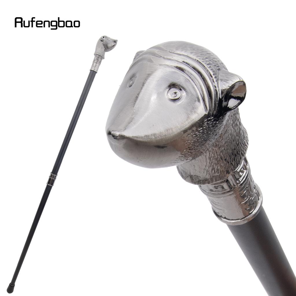 Baston de mers la modă cu animale Hamster Argintiu Cobai Decorativ Cospaly Vintage Petrecere La modă Baston Crosieră 93cm