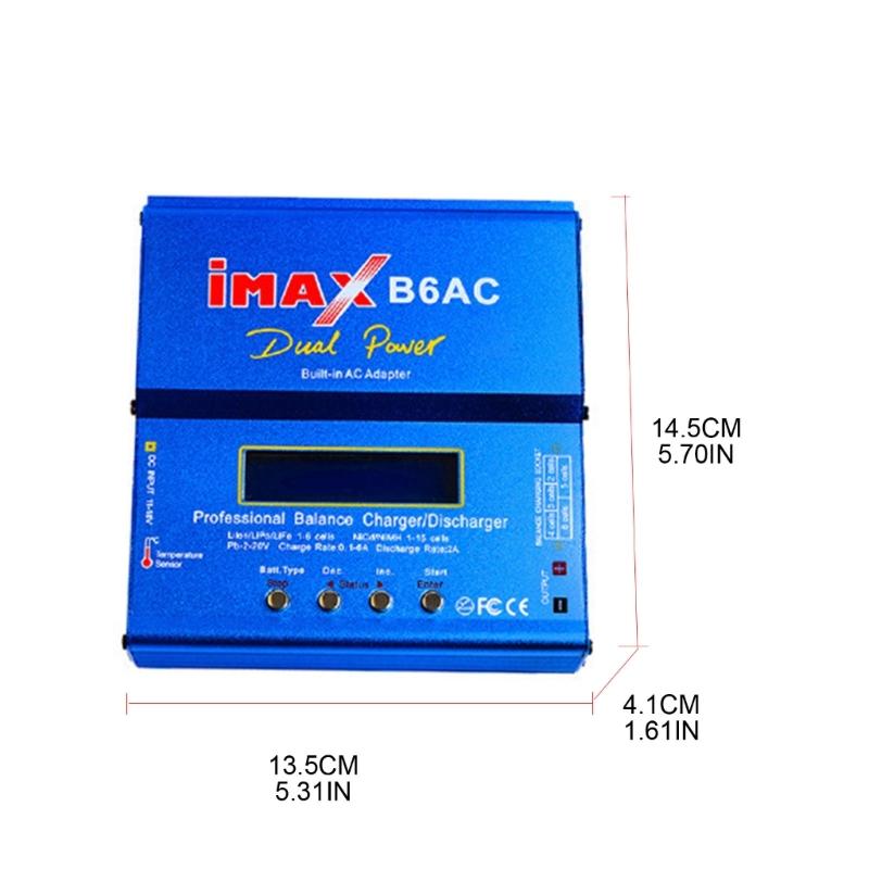 Battery Balance Charger Discharger for NiMH/NiCD/LiPO/LiFe Battery Packs Charger 7.4V -14.8V Output Imax B6AC Charger