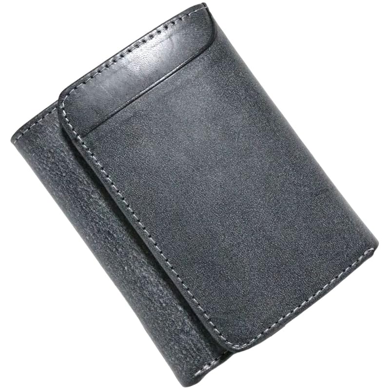 

[Berkut] black men s trifold wallet trifold wallet genuine leather italian leather cowhide leather compact wallet mini wallet Thin small wallet Life