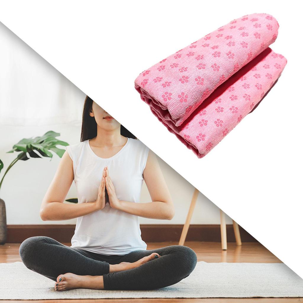 Yoga-Mattenhandtuch Ausrüstung Übung Weich Mikrofaser Rutschfester Griff für Indoor-Reisen