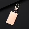 Engraved Stainless Steel Keychain Tag with Laser Printing