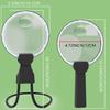 Rechargeable Magnifying Glass with Long 8 Hour Battery 12X Lens LED Lighting Design for Extended Reading and Craft Use