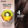 Streax Gel Haarfarbe für Damen & Herren, Naturbraun 4, Haarfarbe Braun 150ml|