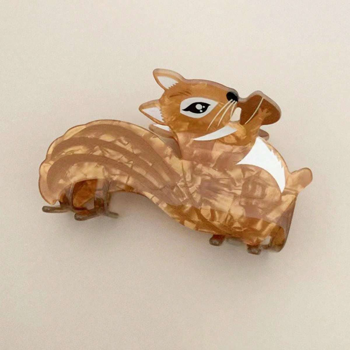 

1 шт. Коричневая осенняя серия с животными Захват для волос Акриловый зажим Сладкая заколка для волос сзади Супер милая заколка Зажим-акула