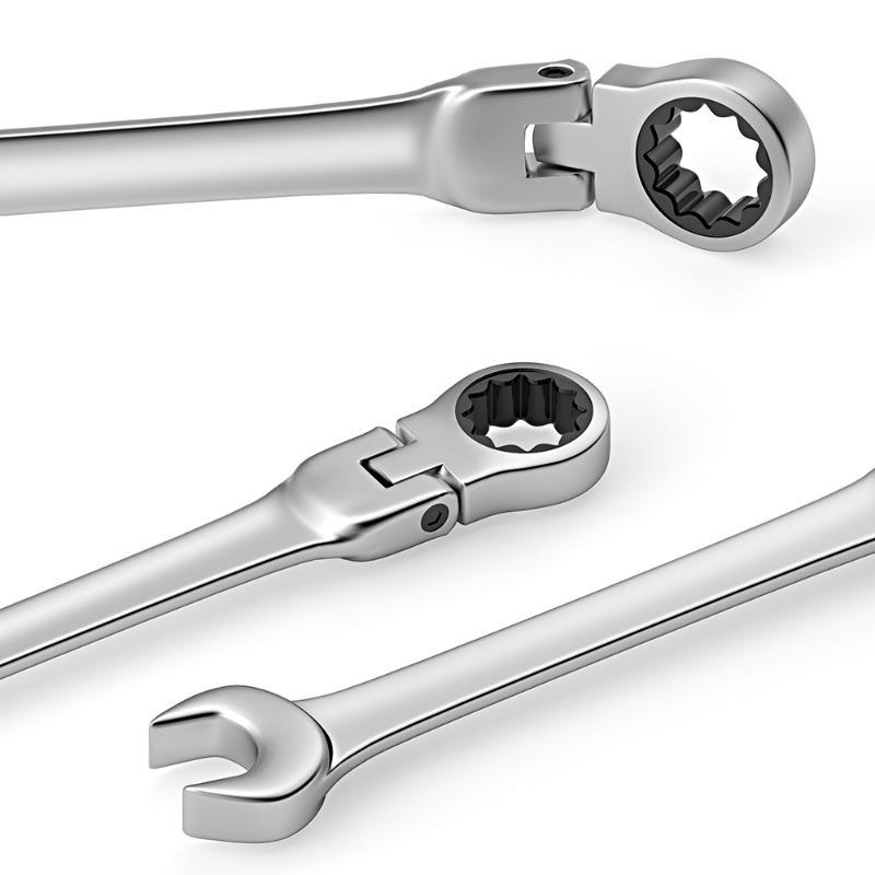 1Pcs Universal 72 Tooth Ratchet Wrench Dual Purpose Adjustable Head Opening Plum Blossom Saves Effort Quick Wrench