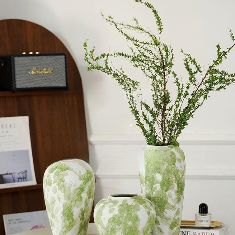 Wysokiej jakości chiński retro wazon ceramiczny: Ozdoba podłogowa do salonu do kompozycji kwiatowych