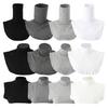 12 Stück Rollkragen-Dicky-Kragen für Damen, Falscher Rollkragen-Dicky, Abnehmbares Kragen-Set,