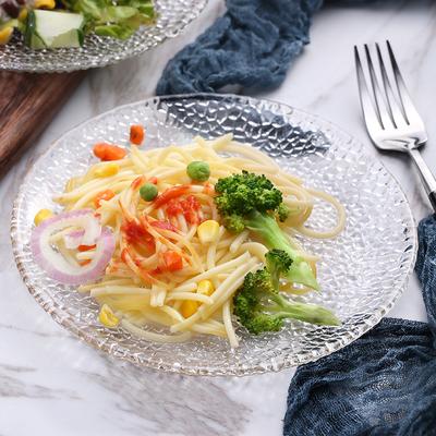 Piatto in Vetro Embossato a Goccia d'Acqua da 8 Pollici, Bellissimi Piatti da Matrimonio, Piatto da Cena Chafing, Per Buffet Torta Dessert, Cibo da Pranzo