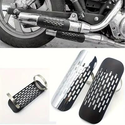 Motosiklet Egzoz Isı Kalkanı | Harley Retro Modifikasyon Aksesuarı | Motosiklet Isı Koruma Plakası
