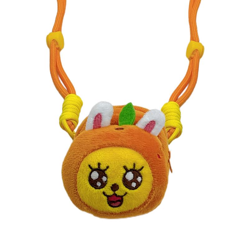 KAKAO FRIENDS Ryan Lion Plush Phone Clip: Cute Cartoon Fruit-Shaped Pendant Bag