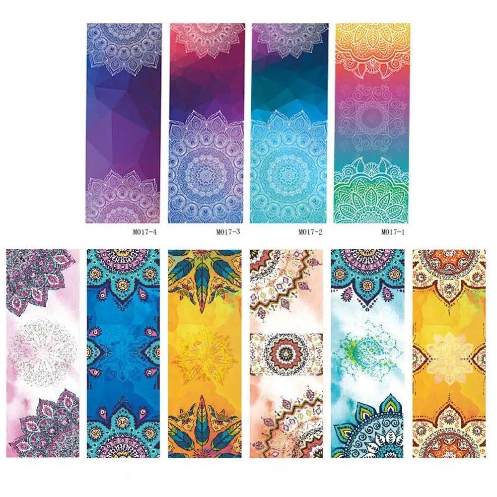Yoga Towels Fitness Printed Microfiber Sports Travel Quick-drying Sweat-absorbent Workout Mat Cover for Pilates Gym Yoga Blanket