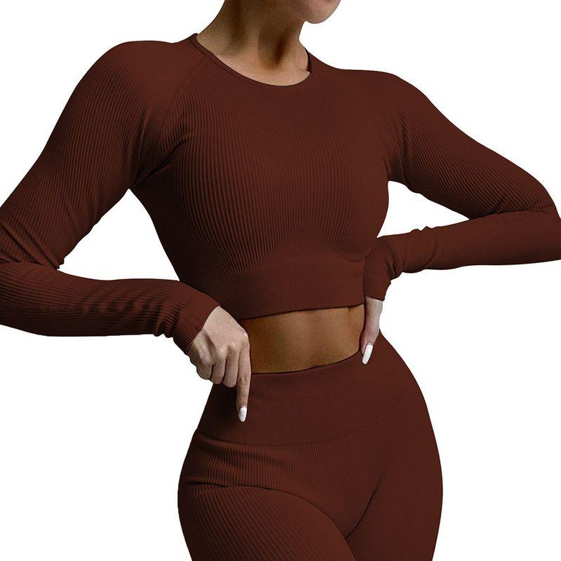 One-Piece Shark Knitting Seamless Fashion Long Sleeve Yoga Wear