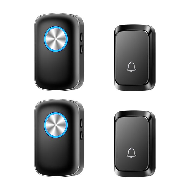 Ultra-Long Range Wireless Doorbell with 2 Transmitters & Receivers, Remote Control Smart Call for Elderly & Patients, Waterproof Remote Control Button