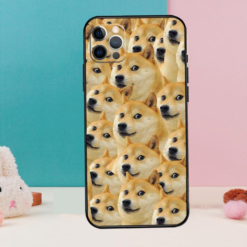 

DOGE MEME Shiba Inu Dog Phone Case For iPhone 16 14 13 12 11 15 Pro Max 12 13 mini XR 15 16 Plus 16e Cover Coque iPhone 16