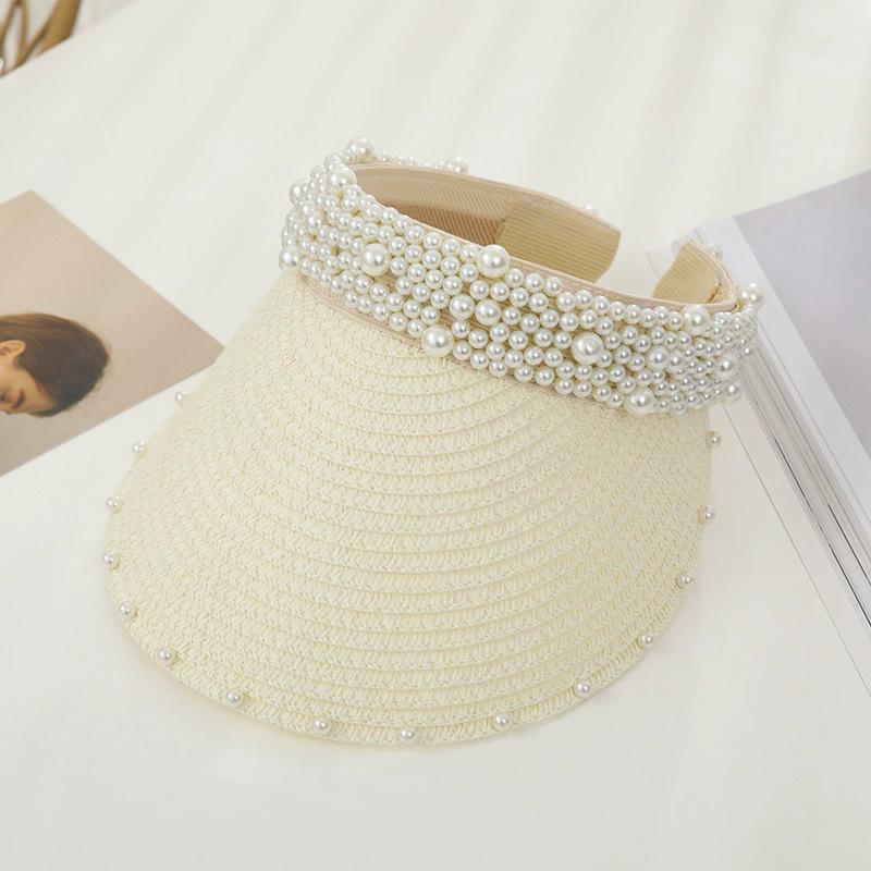 New Women's Summer UV Protection Sweet Ribbon Seaside Vacation Sunshade Bucket Hat Bow Large Brim Straw Hat