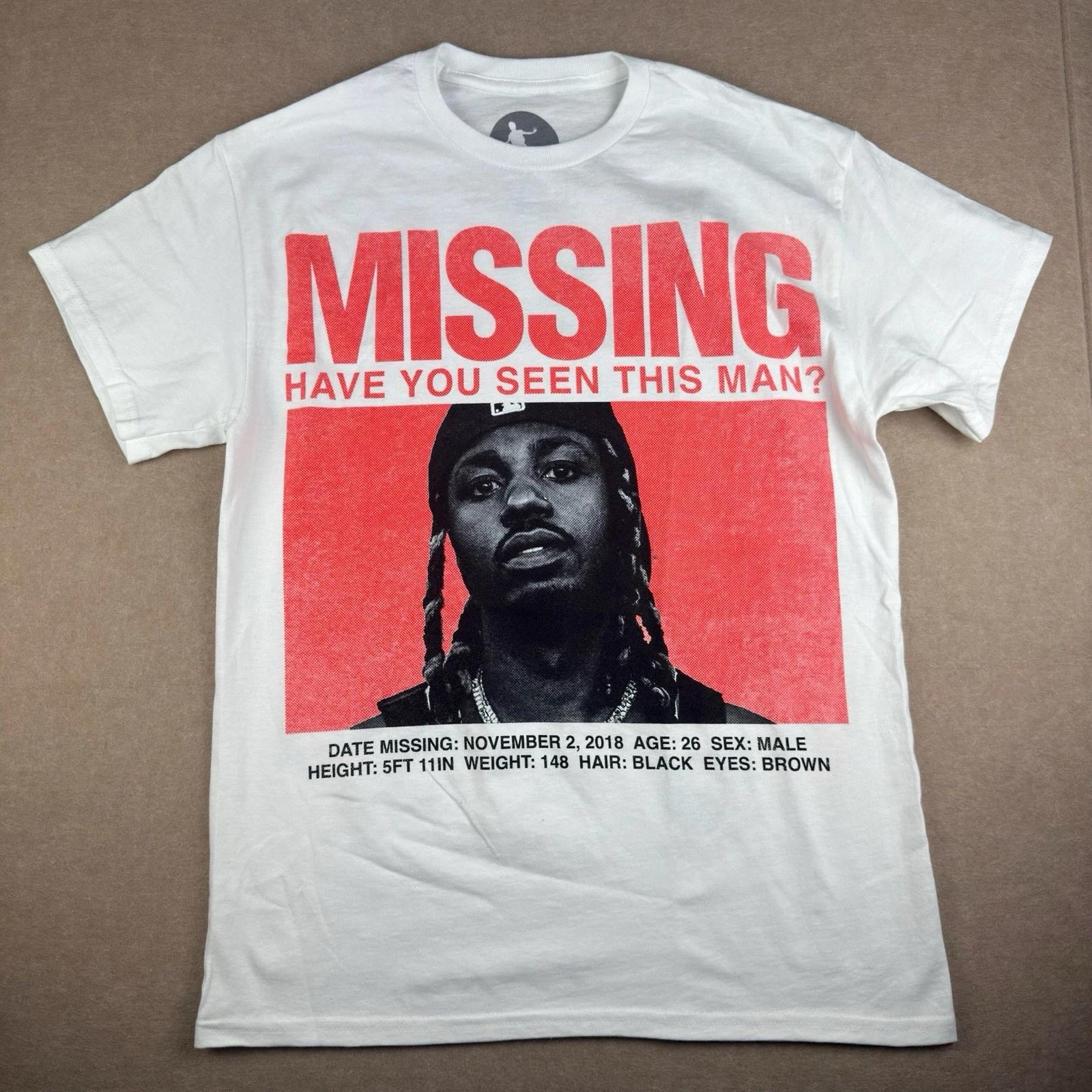 Metro Boomin Shirt Mens M White Missing Graphic Rap Tee 5 Year Anniversary L
