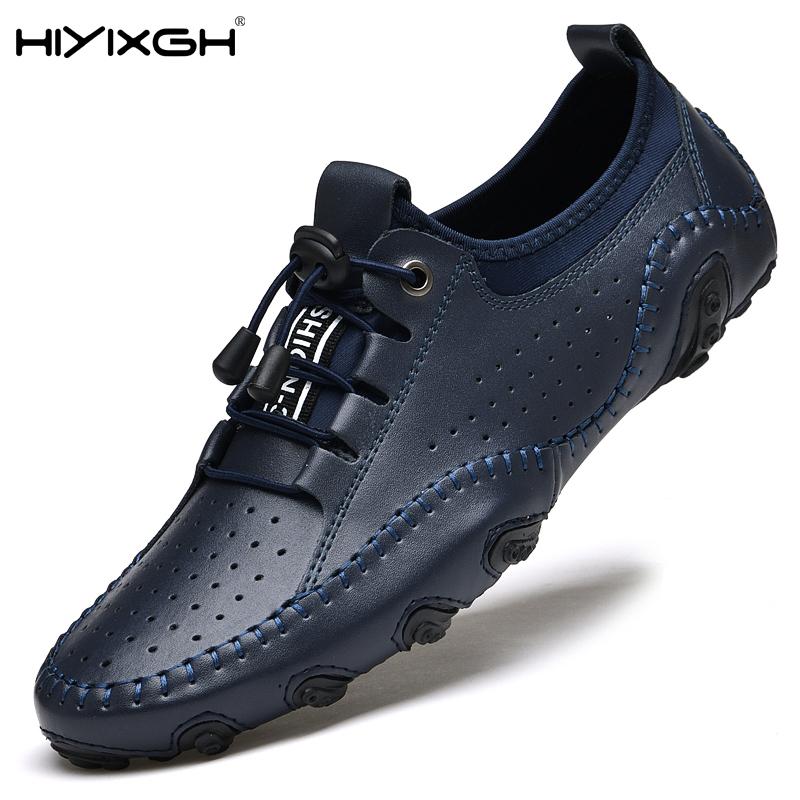 Scarpe Casual da Uomo Pelle di Mucca Sneakers Bianche Scarpe da Esterno Uomo Mocassini Vintage Slip-On Designer Piatte Tempo Libero Taglie Forti 38-47