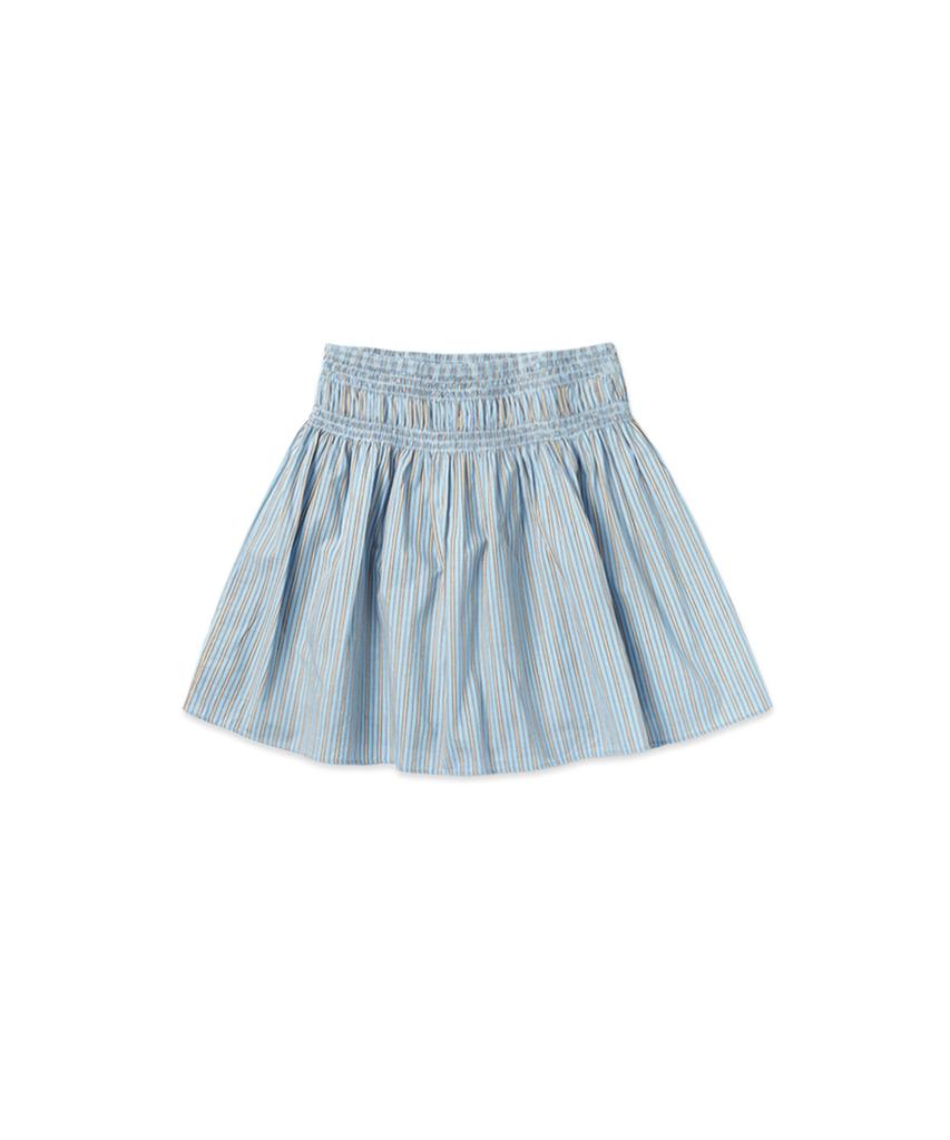 Without Summer Striped Flare Skirt_Sky Blue