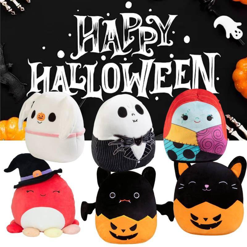 Halloween Squishmallows The Nightmare Before Christmas Jack Sally Bat Pumpkin Plush Toys