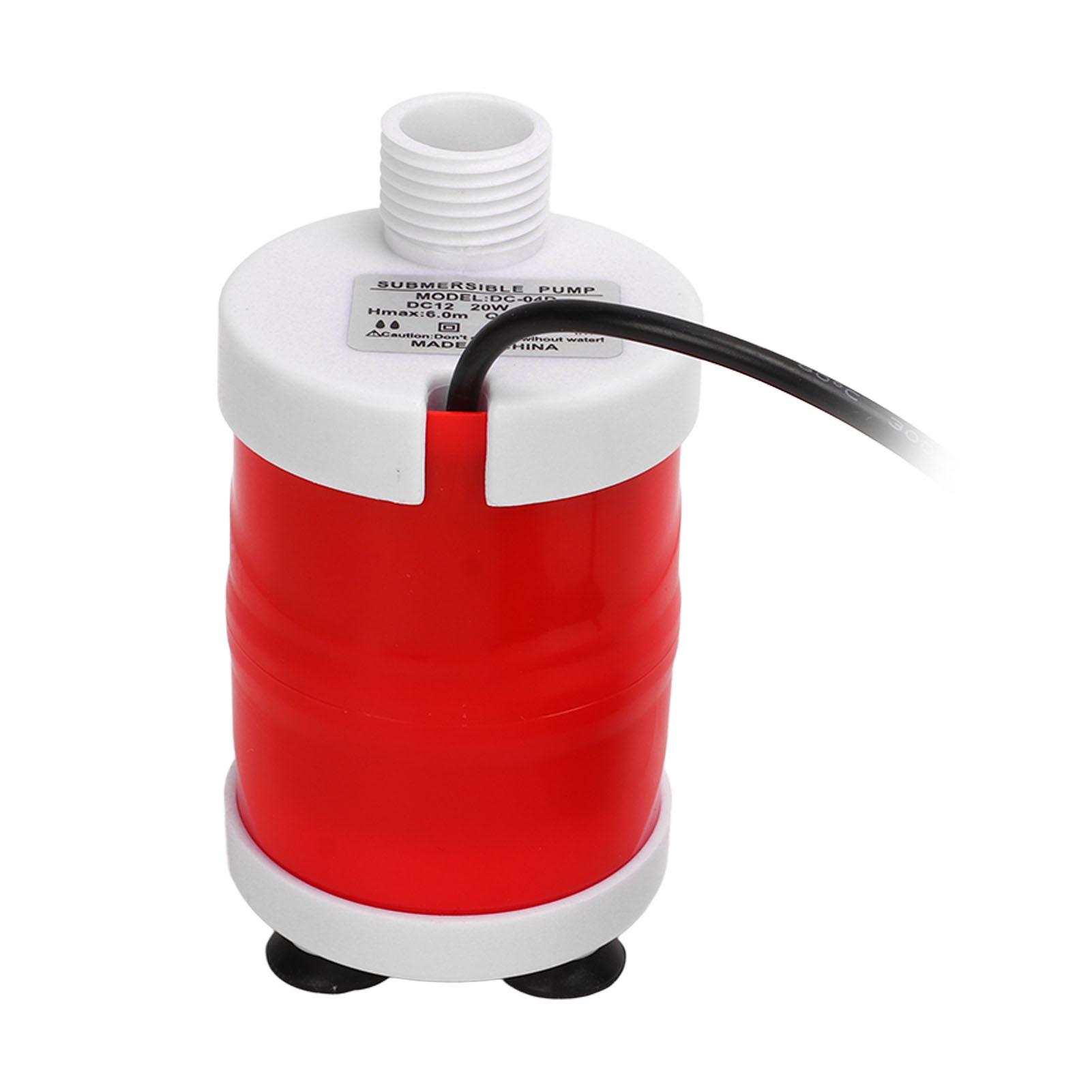 

Submersible Water Pump Waterproof High Discharge Head 700L H 20W DC 12V for RV Home