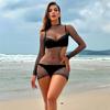 Fishing Net Erotic Underwear Exotic Nightclub Bodycon Dress Women's Sexy Clothing See Through Hollow Mesh Short Skirt