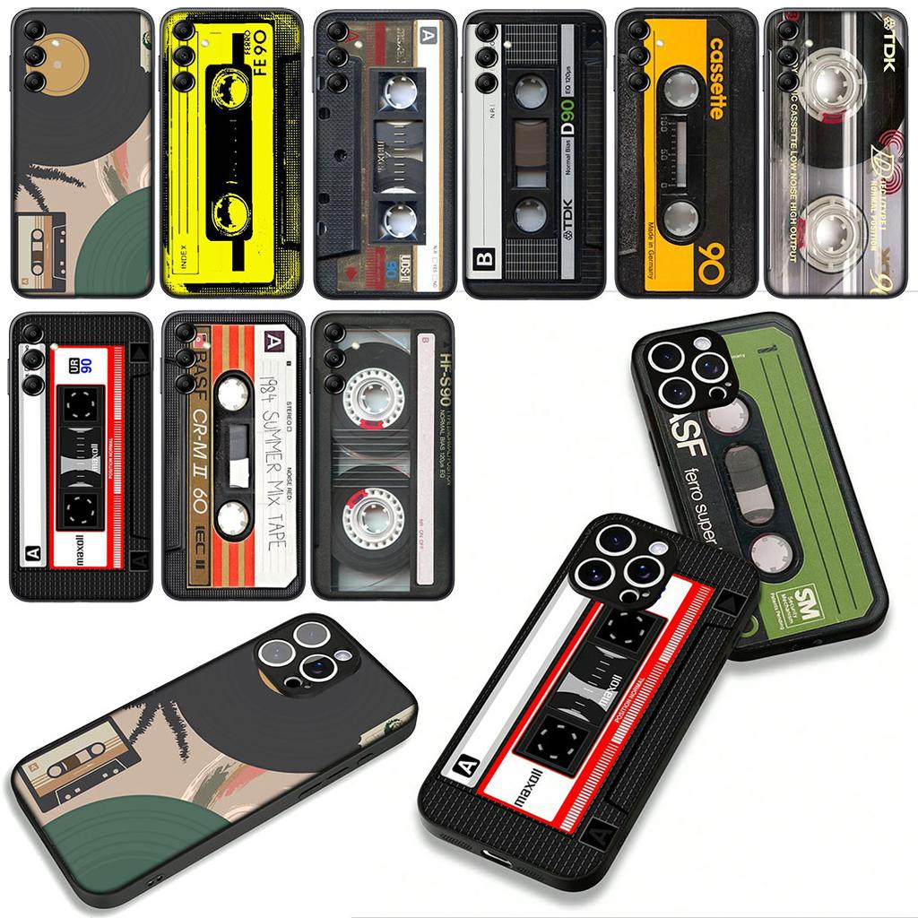 for Xiaomi Redmi Note 14 12 13 ProPlus A4 A3 Pro Plus 12C 13C 14C 5G Phone Cover Case Cassette Tape Music Retro