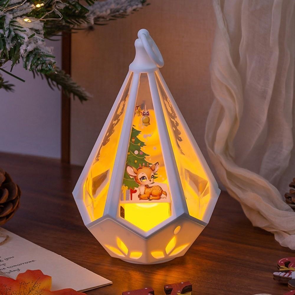 Santa Claus Xmas Ornaments New Year Atmosphere Lights  Lamp Supplies