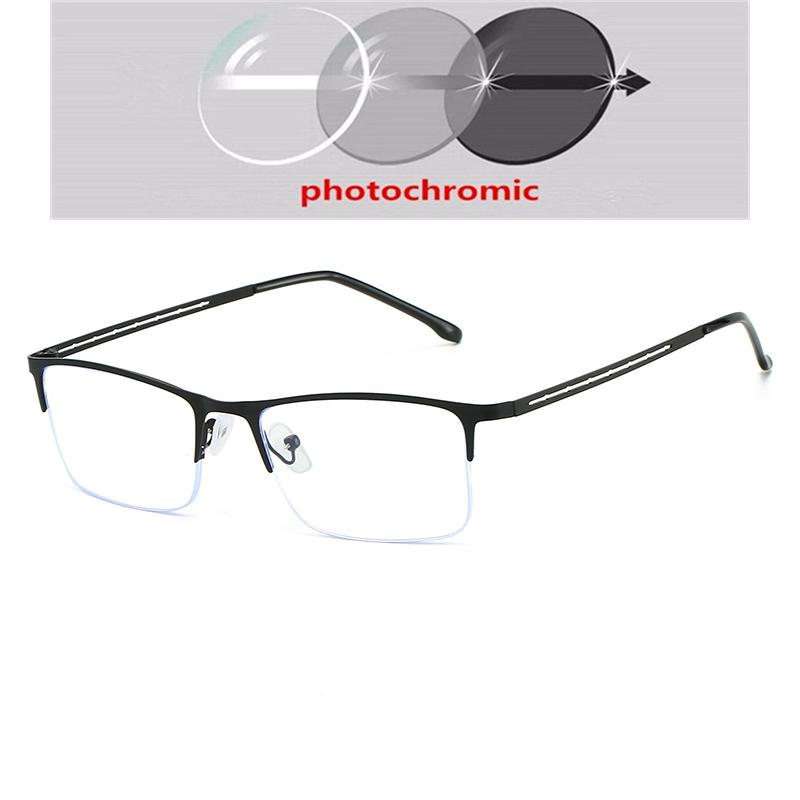 Half Frame Square Nearsighted Glasses For Women Men Fashion Shortsighted Optical Spectacles With Prescritpion -0.5 -0.75 To -6.0