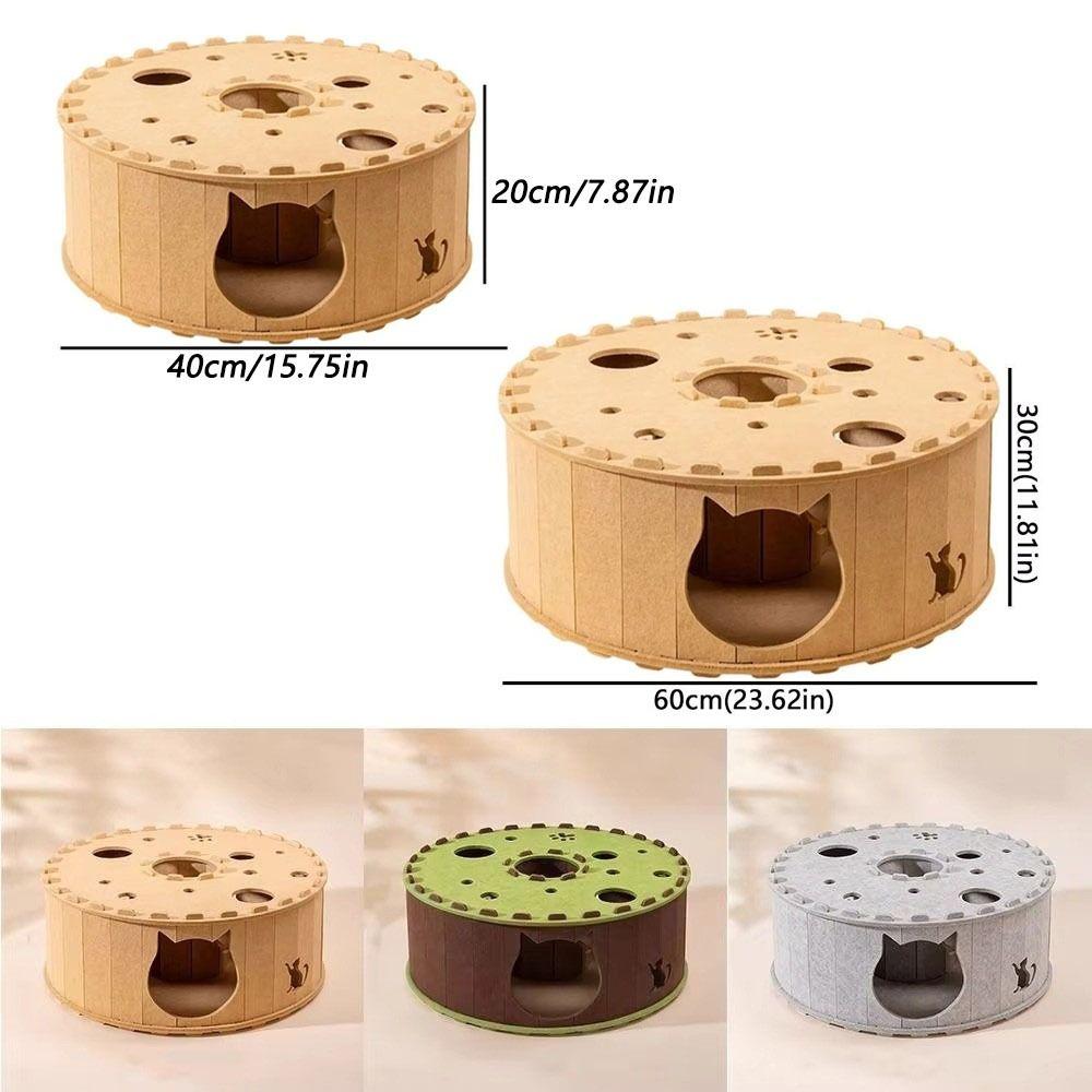 Non-Shedding Felt Cat Bed Felt Semi-Enclosed Cat Nest New Scratching Post  Small Animals