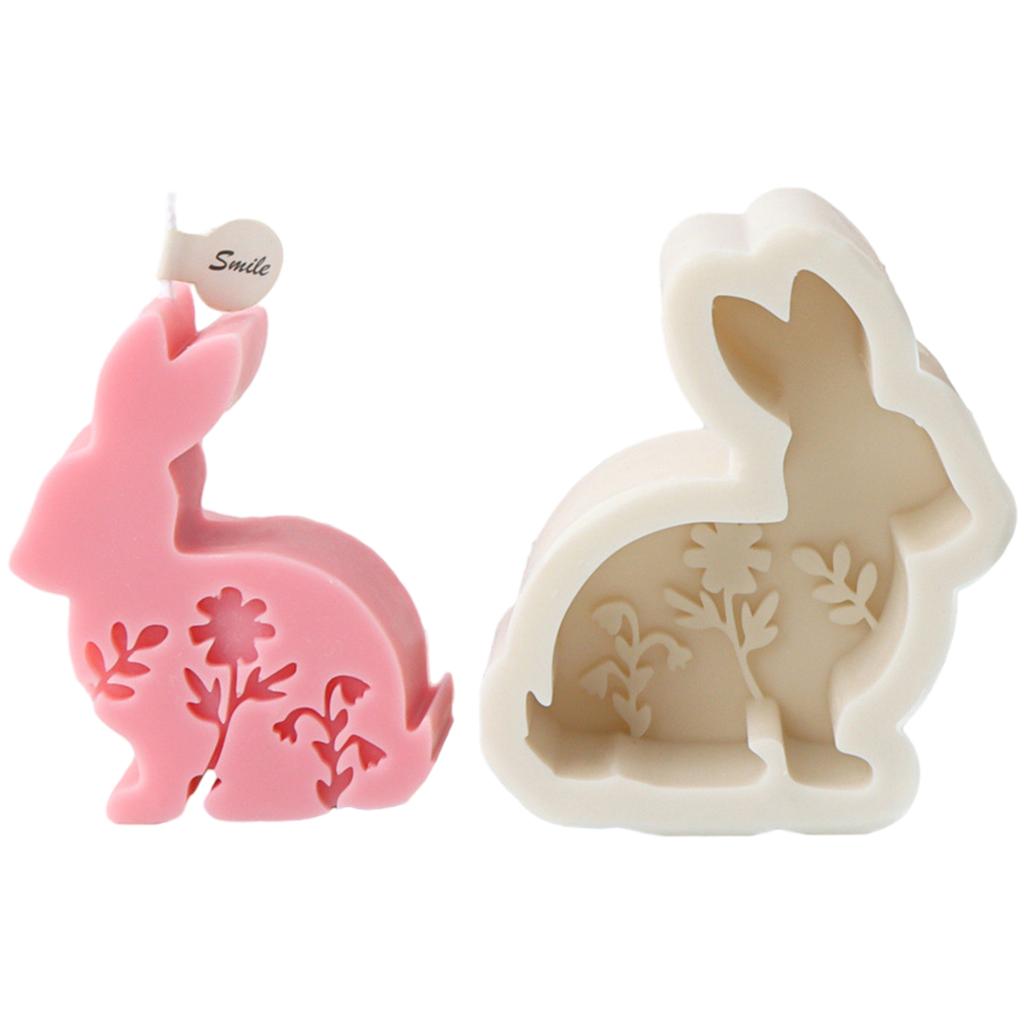 Hasenformen Silikonform handgemachte Wachskerzenform langlebige Epoxidharzformen Hasen Aromatherapie/Aromaformen