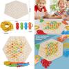 Wooden Geometric Chain Puzzle Game For Family Brain Teasers And Skills Development