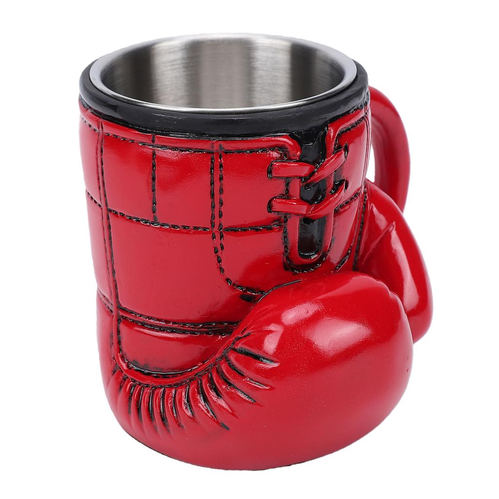 Boxing Glove Mug Resin Stainless Steel Novelty Boxing Coffee Mug Funny Tea Cup for Men Boyfriend Birthday Gifts