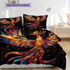 Phoenix Pattern Bedding Quilt Set Quilt Cover Pillowcase Home Decoration Birthday Gift (1 * duvet cover + 2 * pillowcase, without core)