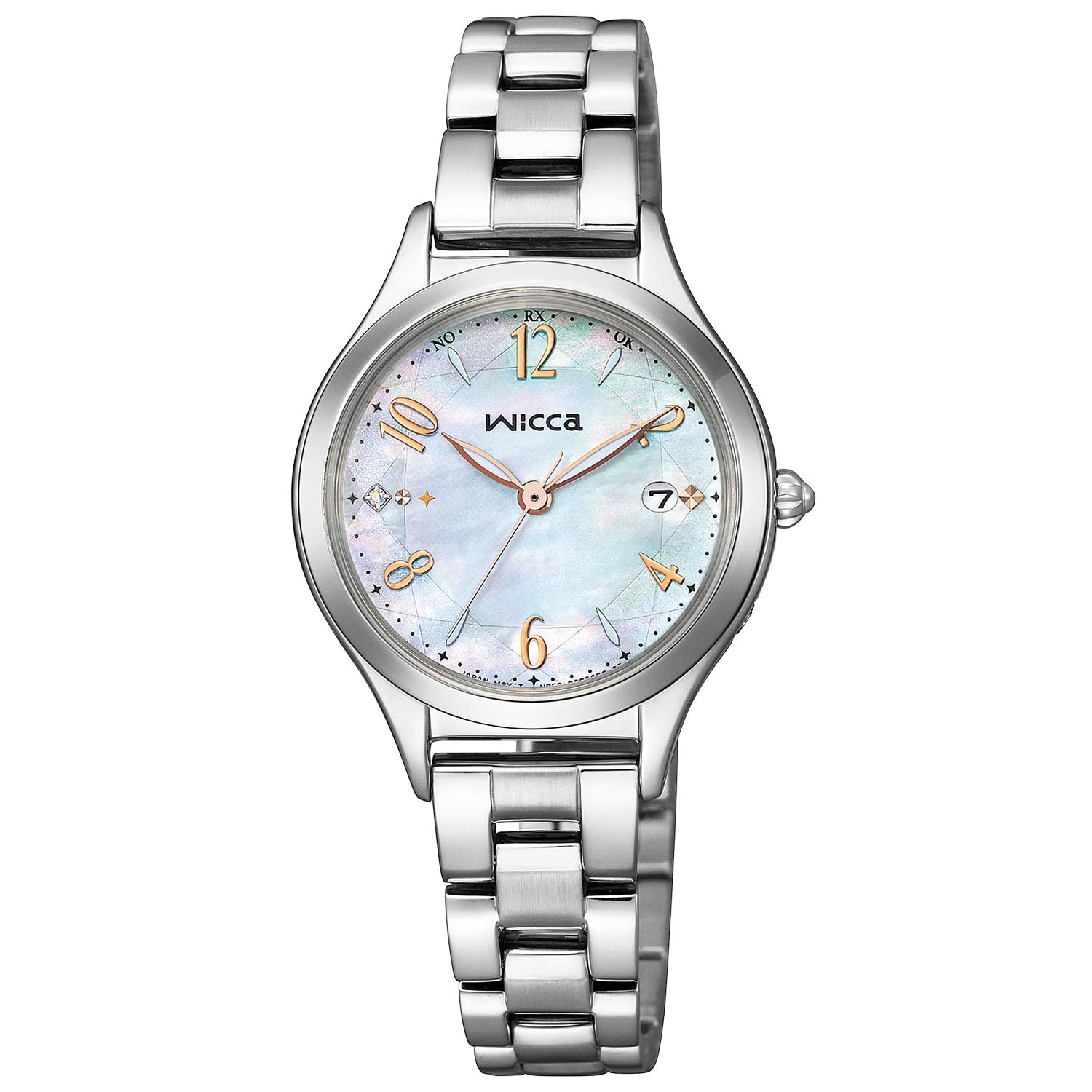 

Wicca Solar Tech Radio Watch Waterproof Limited Model with Replacement Band Silver [Citizen] KS1-210-13 Women s рожевий