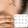 1 Sheet Small Pattern Temporary Tattoos For Women Finger Hand Ear, Realistic Star Sun Planets Fake Tattoo Sticker Durable Tatoos