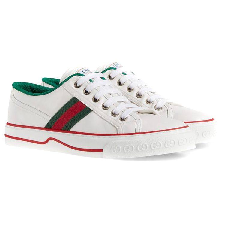 Gucci Tennis 1977 White Green Red Women's 645979 17L10 9060