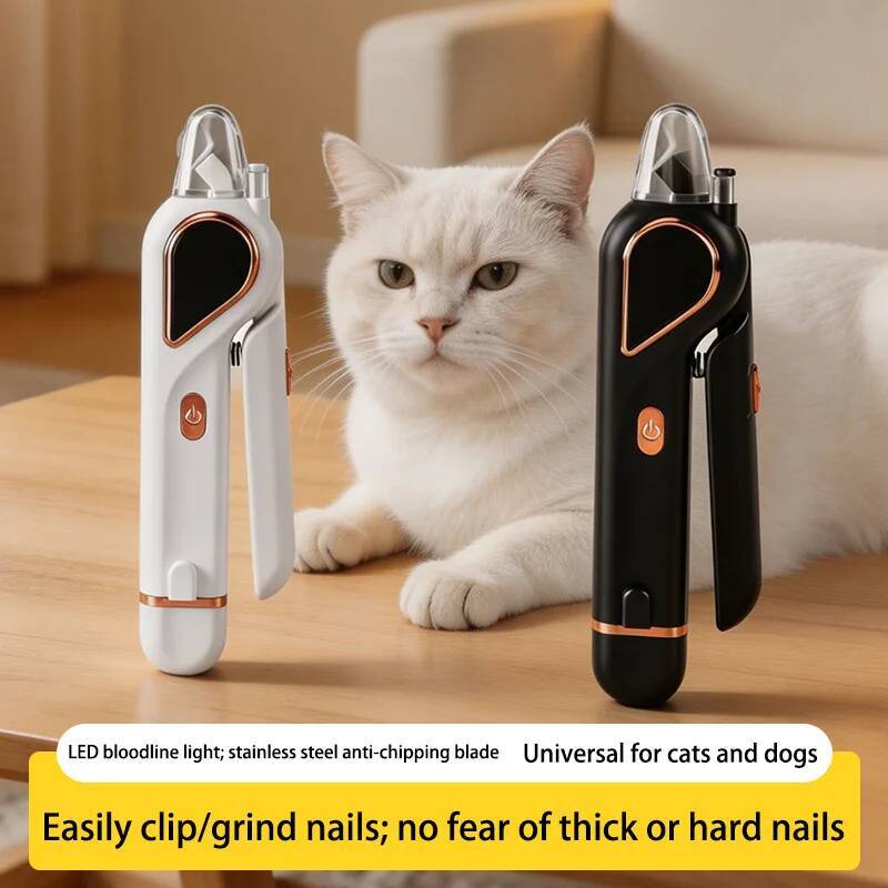 Dog Nail Trimmer With Light 2 In 1 Professional Grooming Tool With File 3 Speeds Rechargeable Pet Nail Trimmer For Trimming