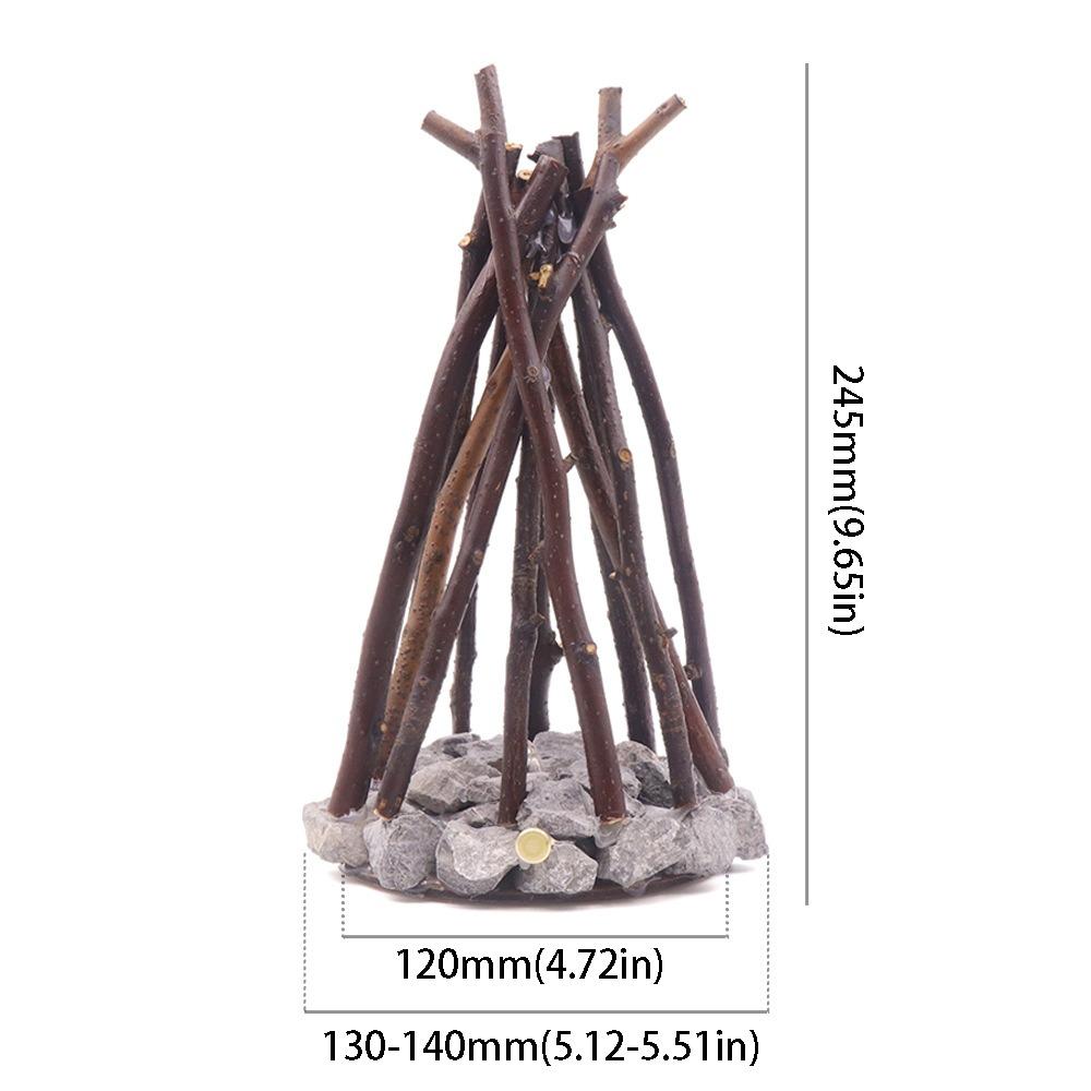 3D Flame Effect LED Bonfire Night Light Handmade Design Glowing Effect Three-dimensional Desktop Decoration Burning Simulation