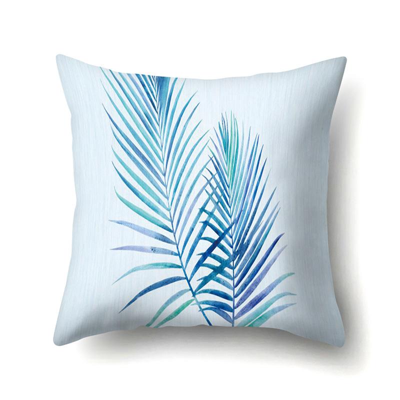 Polyester Pillowcase Nordic Plant Ins Style Flower Print Peach Leather Velvet Pillowcase