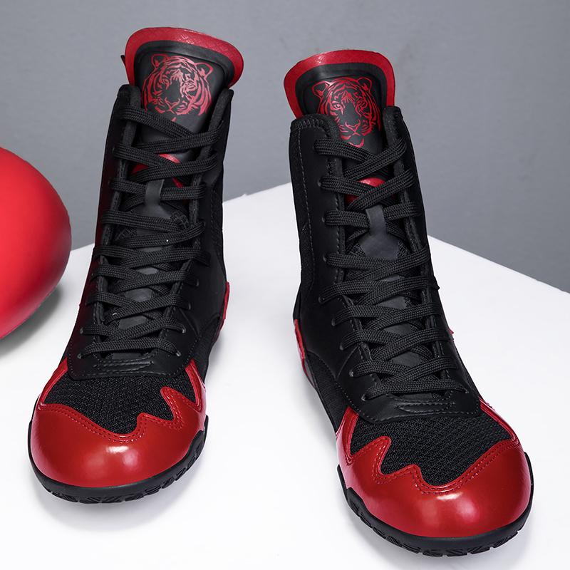 Unisex Boksschoenen Antislip Worstelen Vechten Boksschoenen Heren Rijlaarzen Motorlaarzen Dames Worstelwedstrijdschoenen