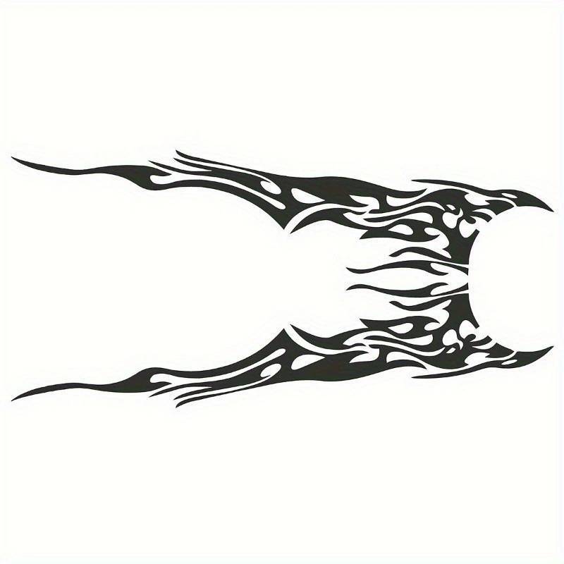 Creative Flame Car Side Stripe Decals Reflective Warning Sticker For Vehicle Decoration