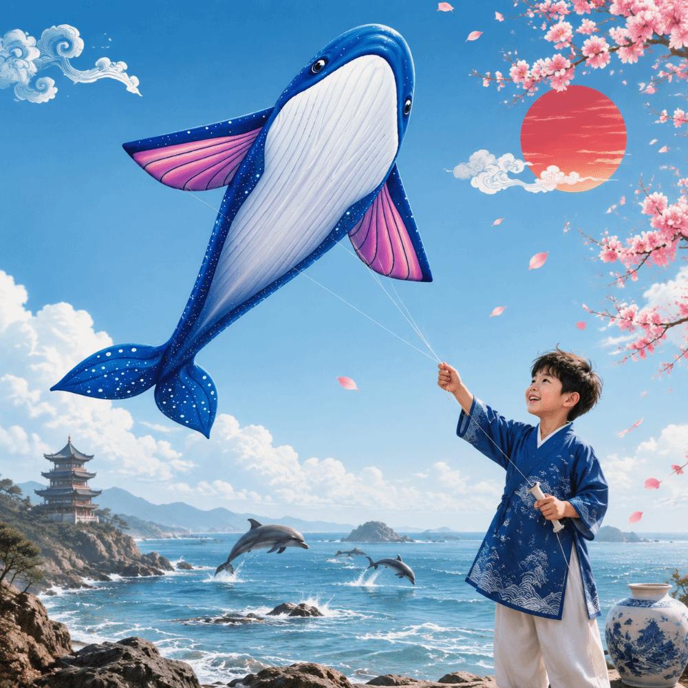 Easy To Fly Flying Fish Kite Good Flying Outdoor Flying Toy New Children's Kite Kids&Adults