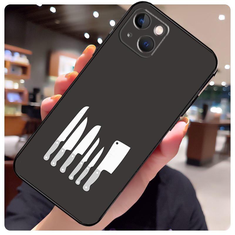 Cooking Chef Knives Case For iPhone 17 Pro Max 15 14 13 11 12 16 Pro Max mini 15 16 Plus 16e 17 Air Phone Cover