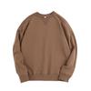 380g Heavyweight Combed Cotton Crewneck Sweatshirt, Fleece Long Sleeve Pullover, Relaxed Fit Triangle Cut, Unisex