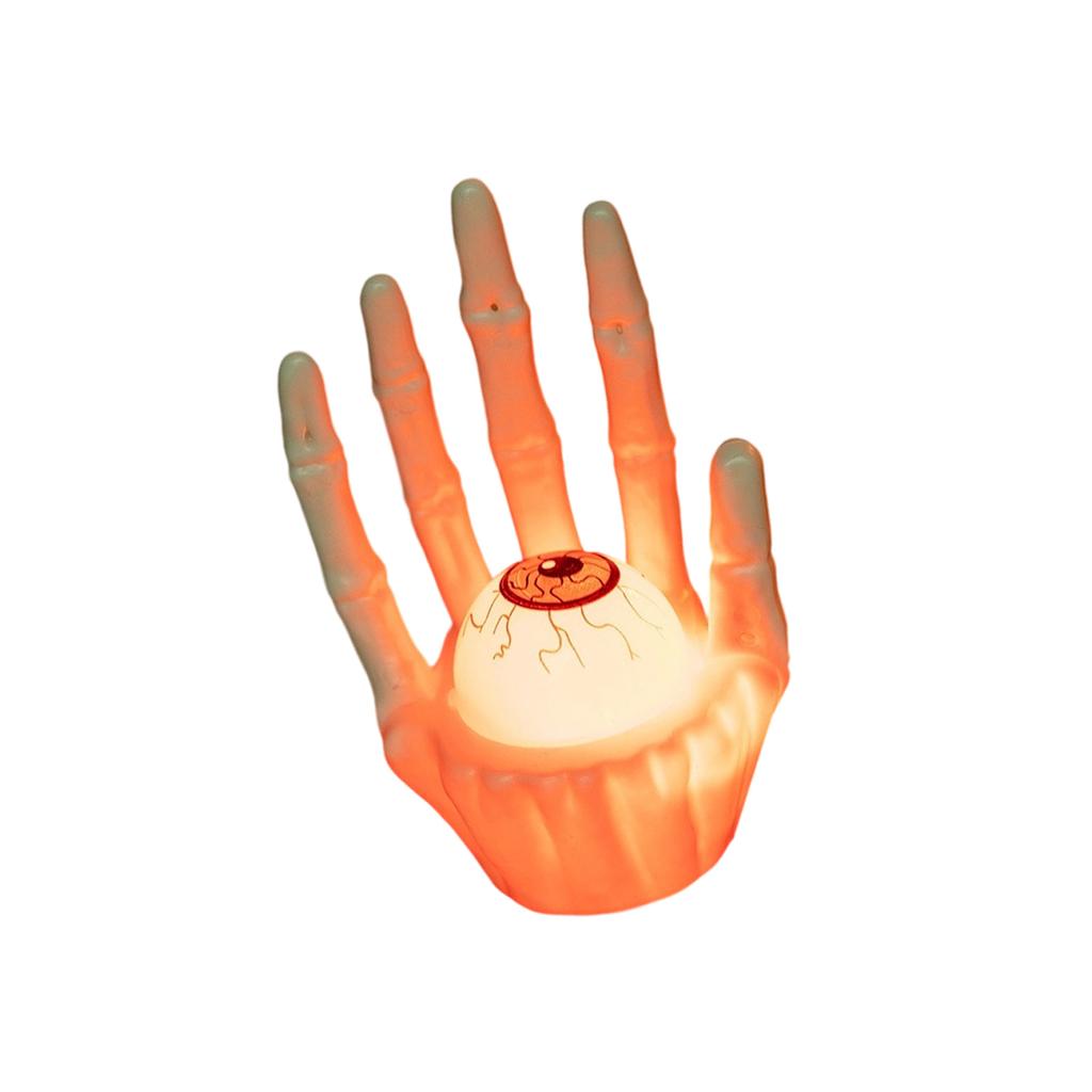 Halloween Spooky Lamp Decoration Lighting Up Skeleton Hand with LED Light Bulb for Indoor and Outdoor Home Decorations