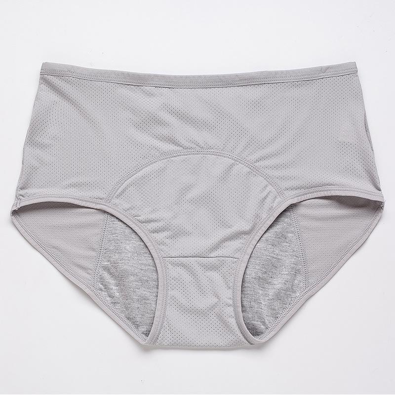 High-Waist Leak-Proof Mesh Underwear for Periods - Plus Size Women's Panties